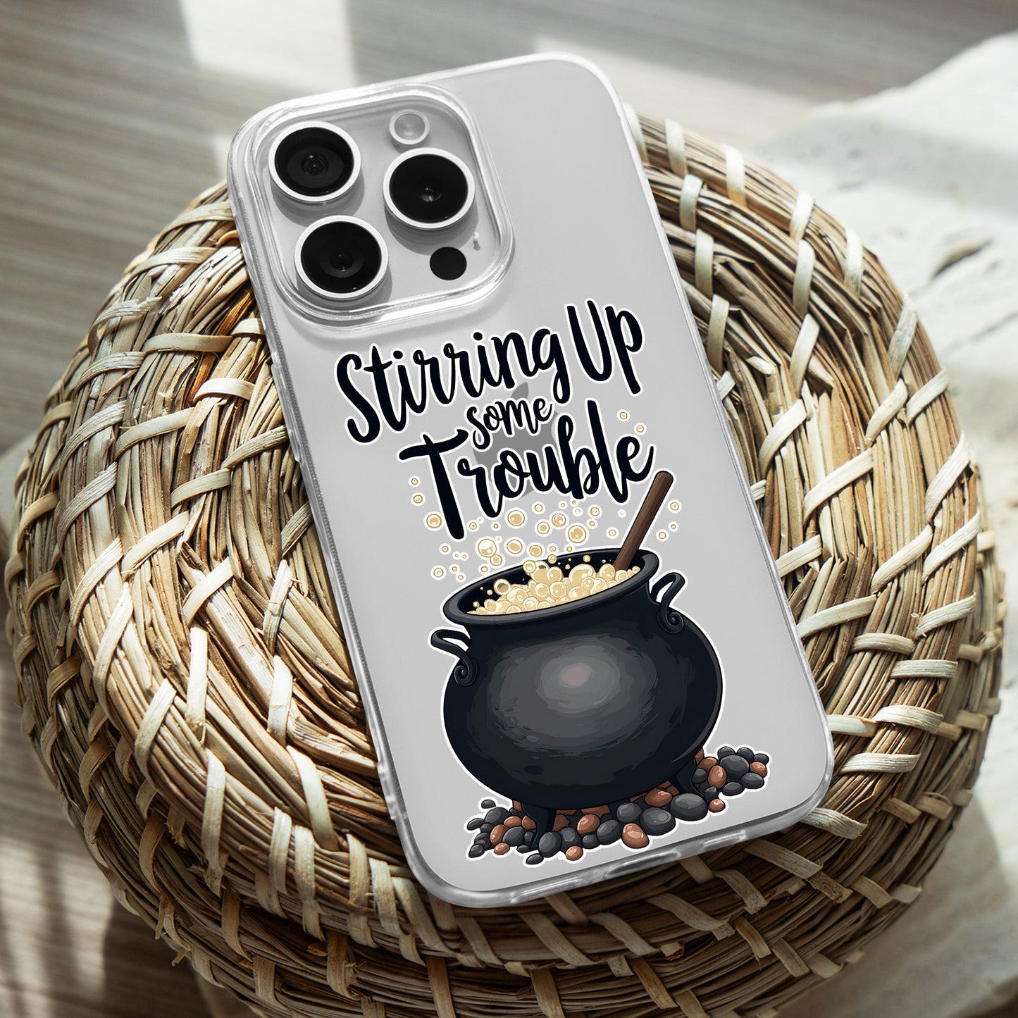 Stirring Up Some Trouble TPU Clear Case for iPhone & Samsung Phones