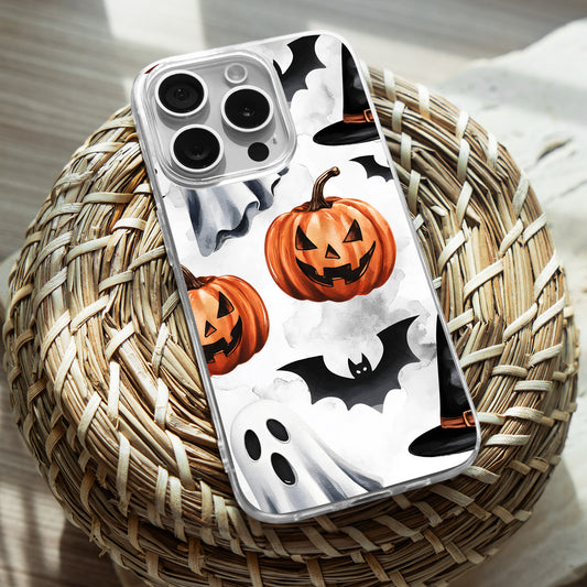 Ghost Pattern 3 TPU Clear Case for iPhone & Samsung Phones