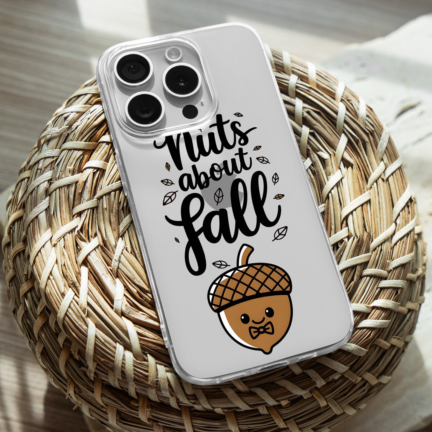 Nuts About Fall TPU Clear Case for iPhone & Samsung Phones