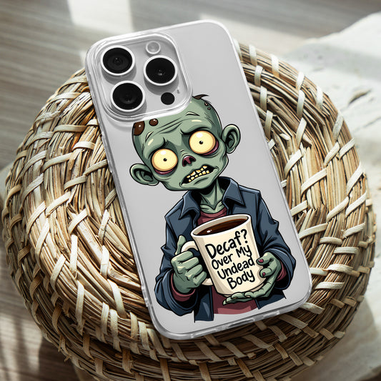 Zombie Coffee TPU Clear Case for iPhone & Samsung Phones