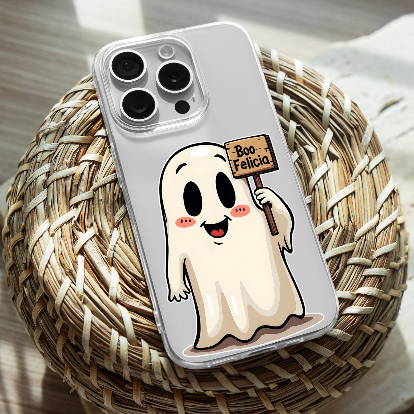 Boo Felicia TPU Clear Phone Case for iPhone & Samsung Phones