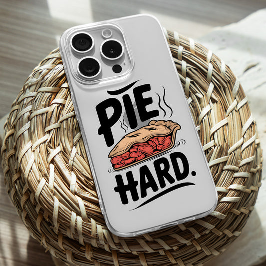 Pie Hard Fall TPU Clear Case for iPhone & Samsung Phones