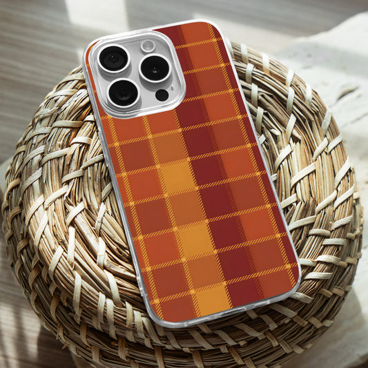 Classic Plaid TPU Clear Case for iPhone & Samsung Phones