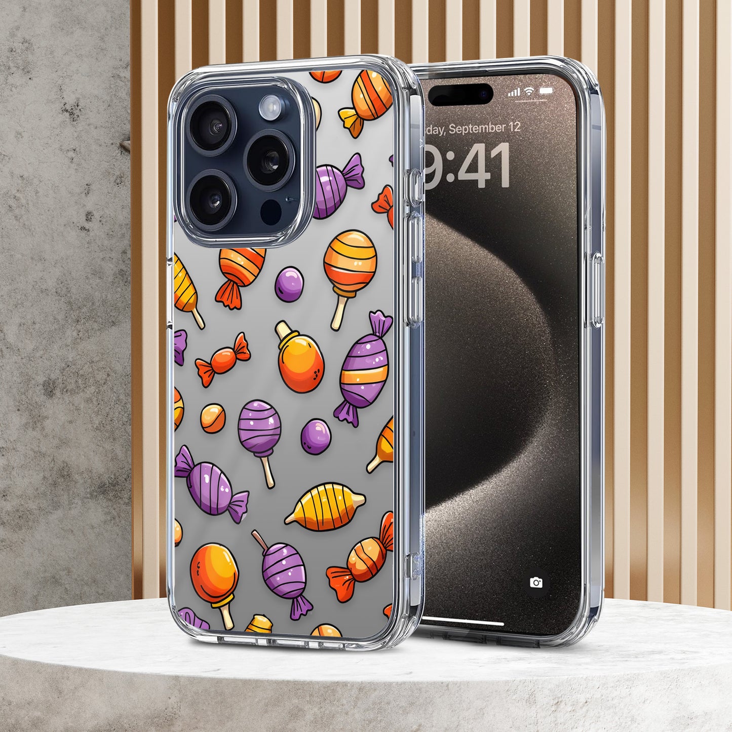 Trick or Treat Candies TPU Clear Phone Case for iPhone & Samsung Phones