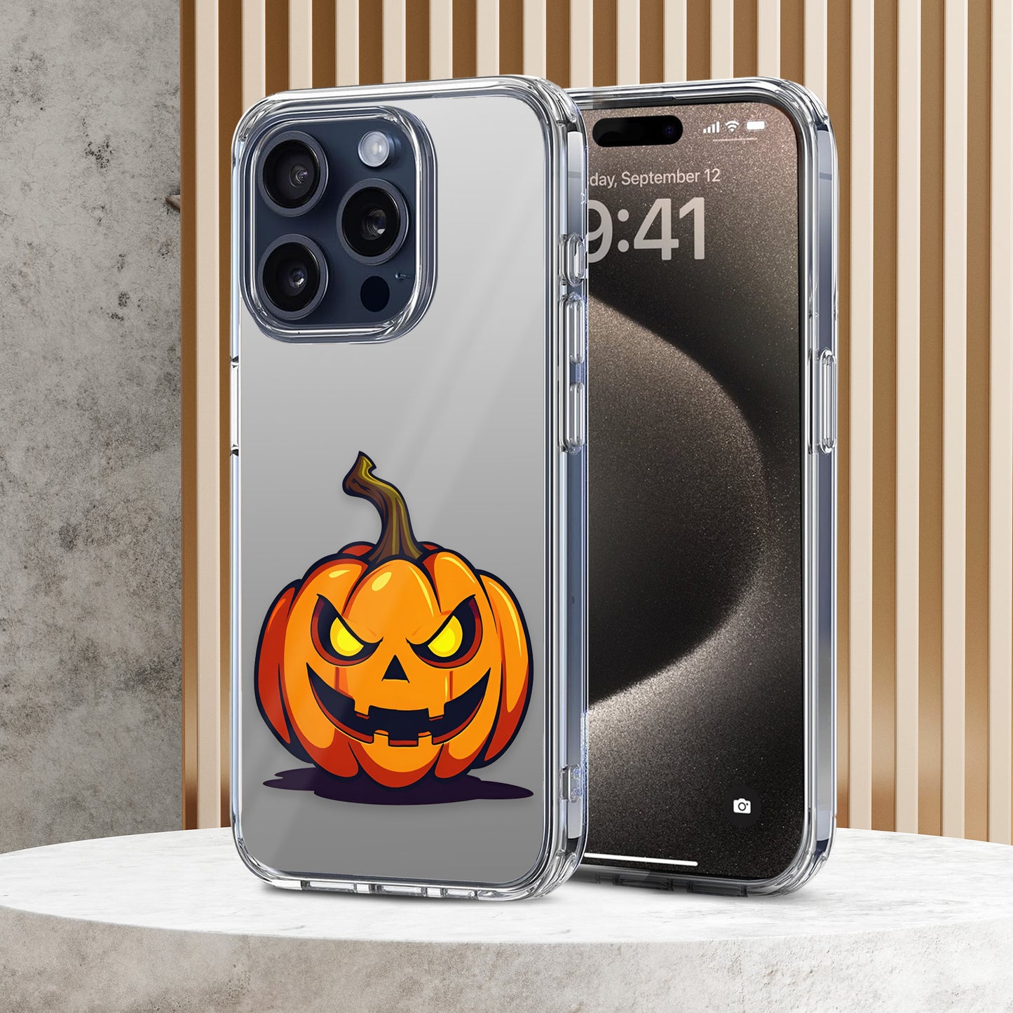 Jack O Lantern TPU Clear Case for iPhone & Samsung Phones