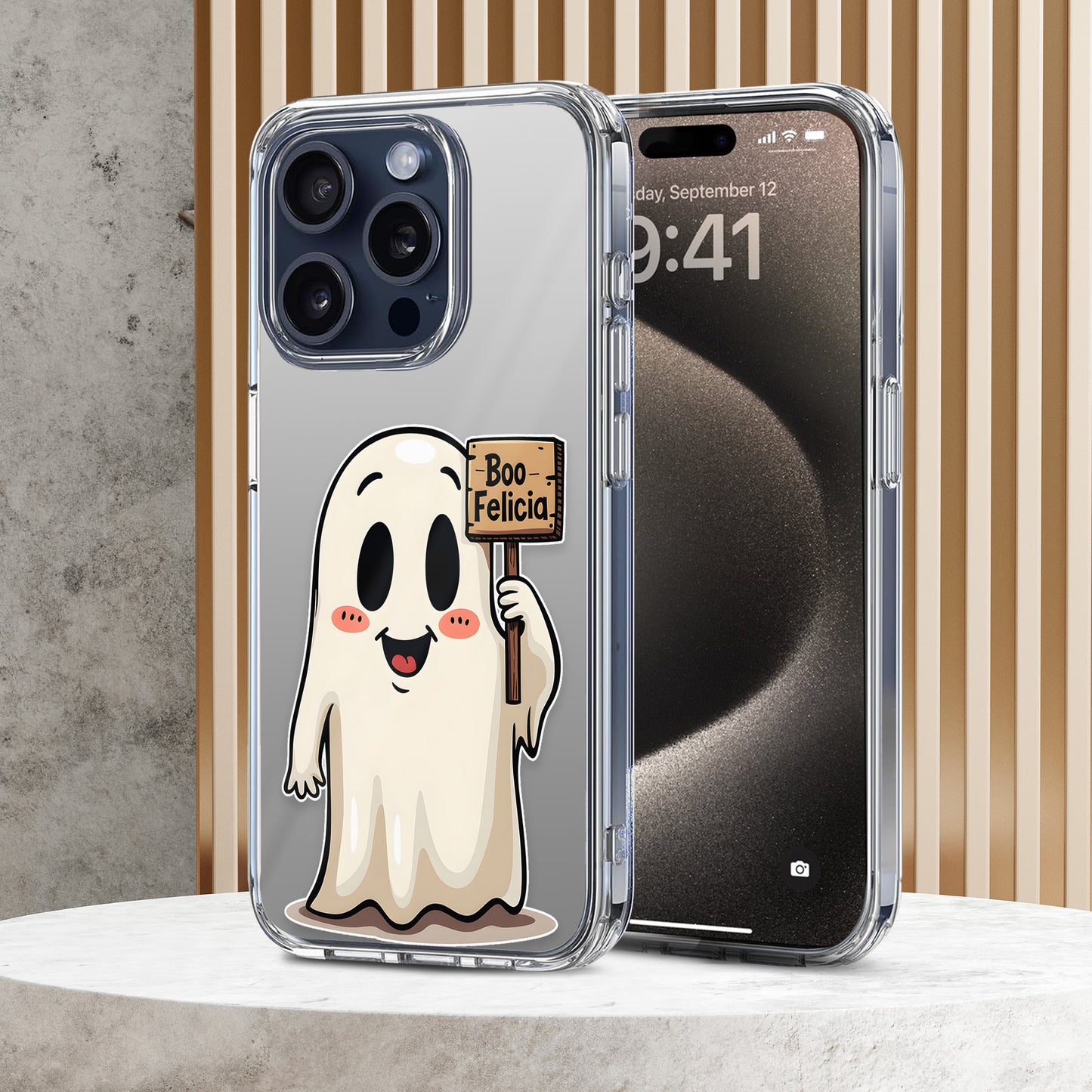 Boo Felicia TPU Clear Case for iPhone & Samsung Phones