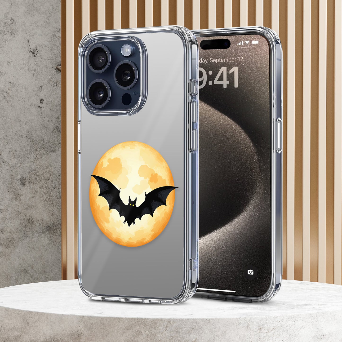 Glowing Full Moon TPU Clear Case for iPhone & Samsung Phones