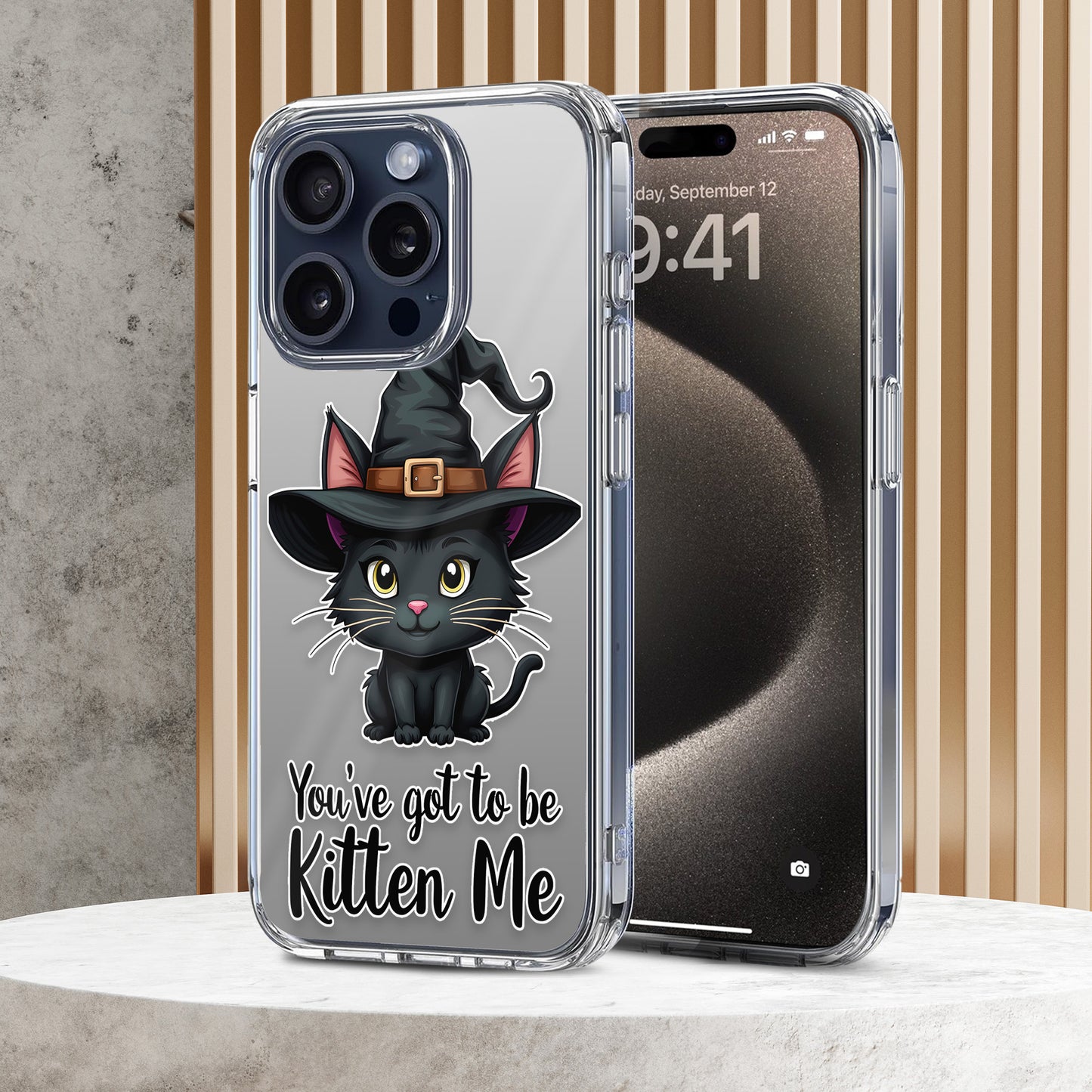 Witch Cute Cat TPU Clear Case for iPhone & Samsung Phones