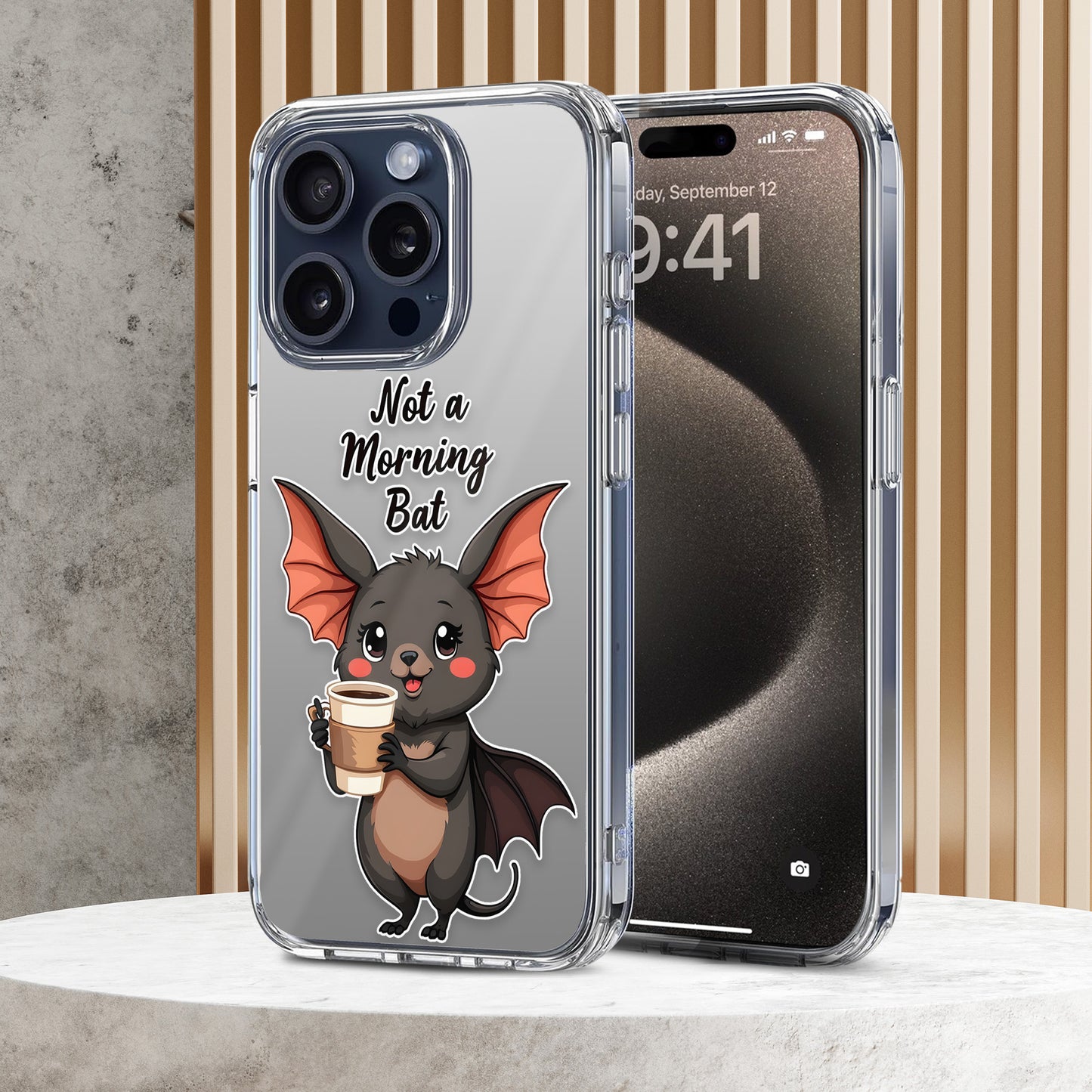 Not a Morning Bat TPU Clear Case for iPhone & Samsung Phones