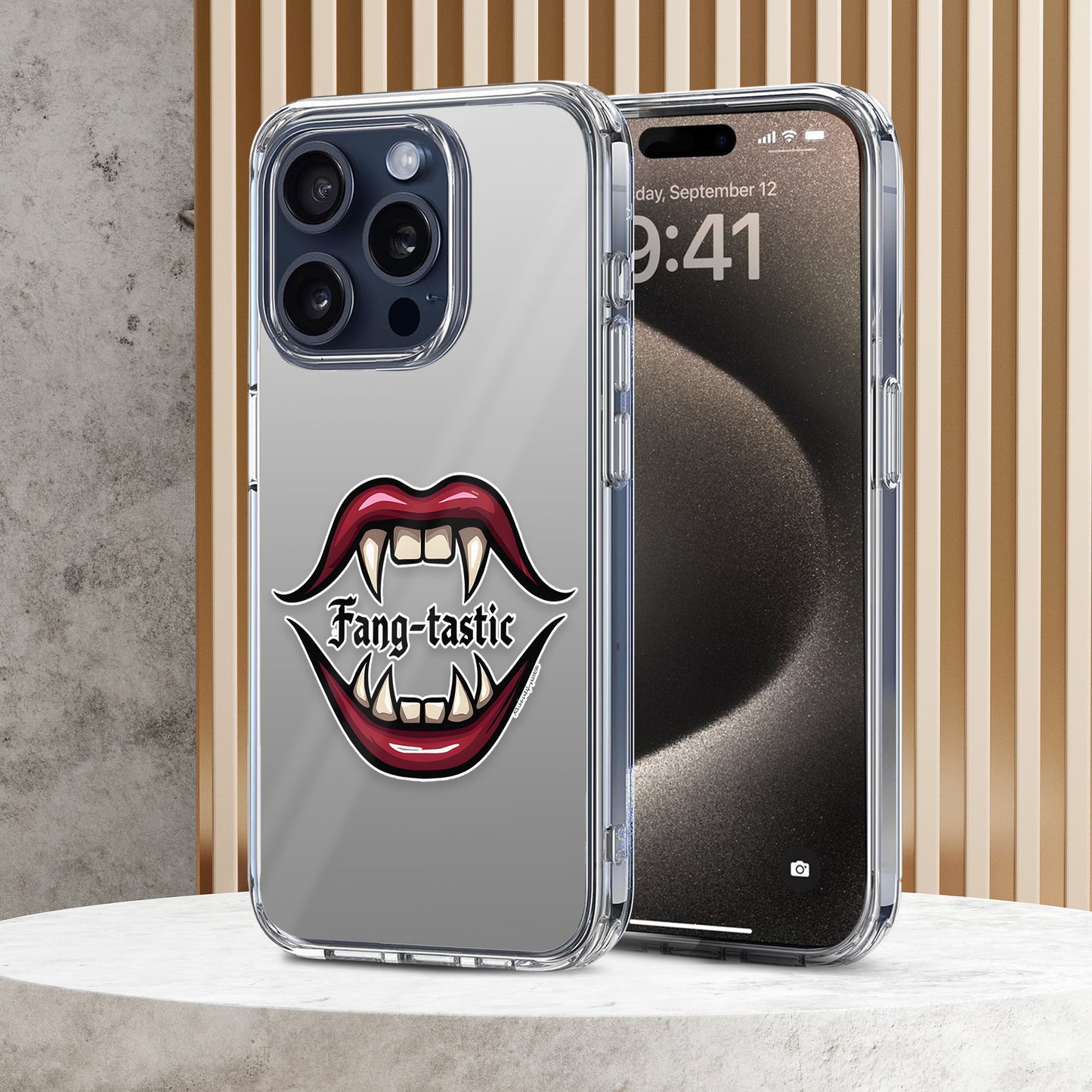 Vampire Fangs TPU Clear Phone Case for iPhone & Samsung Phones