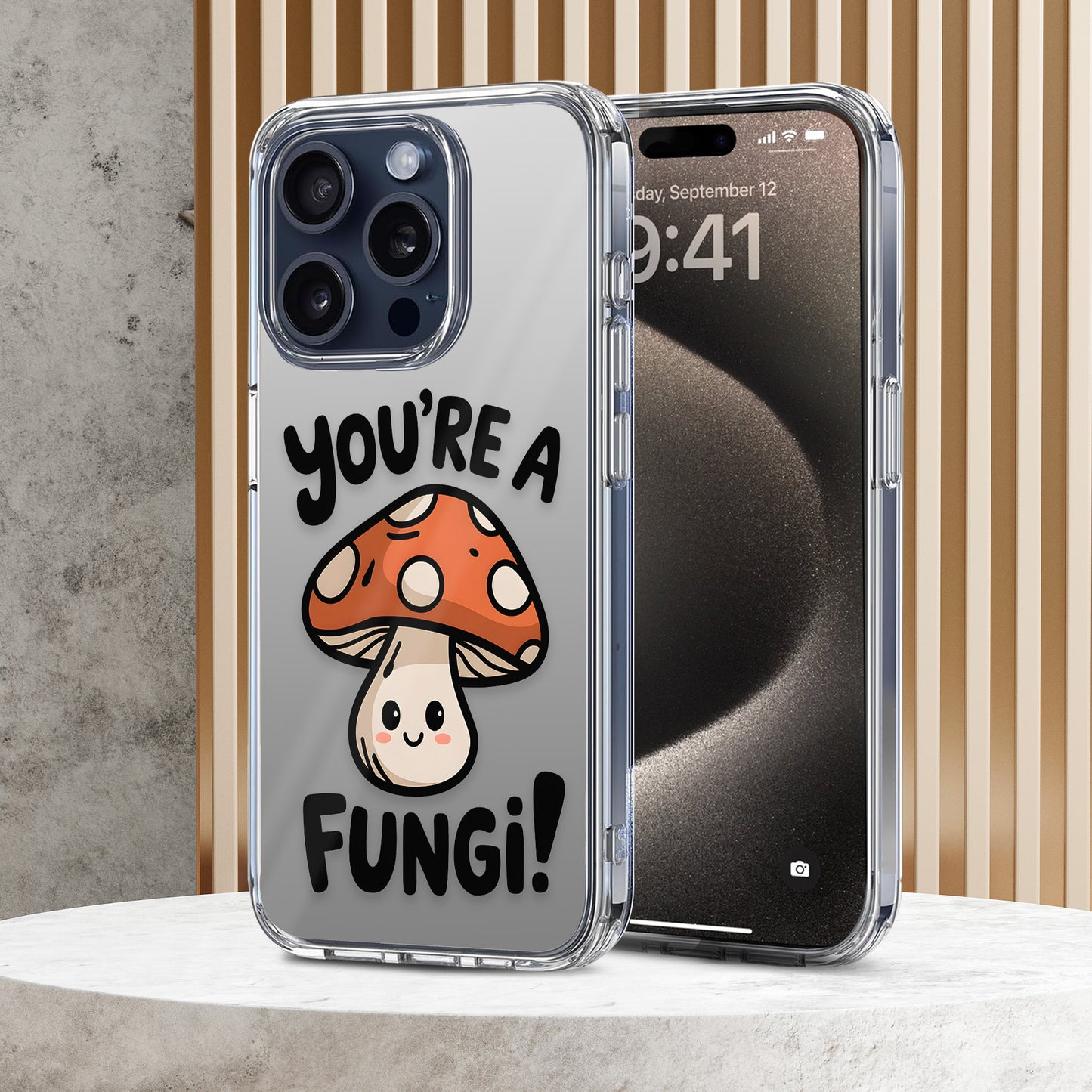 Cute Mushroom TPU Clear Case for iPhone & Samsung Phones