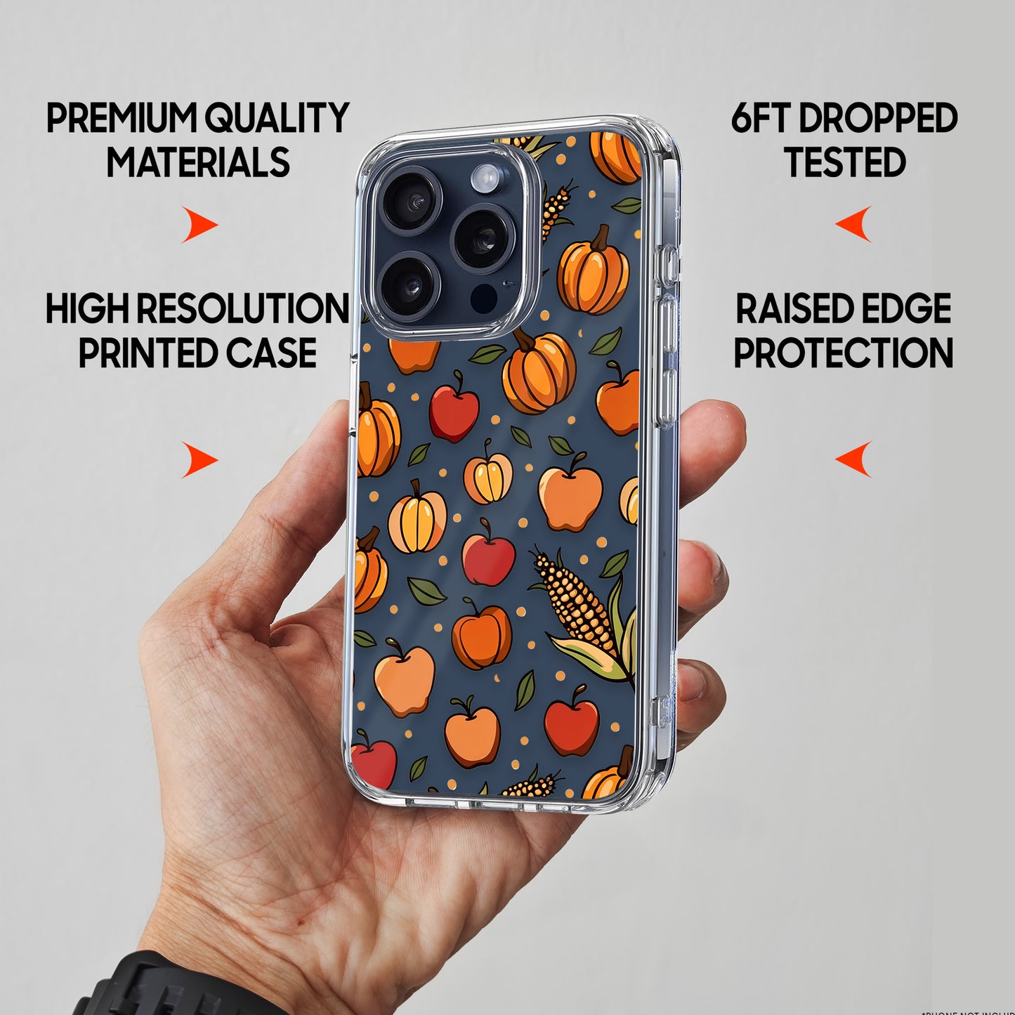 Fall Pattern TPU Clear Case for iPhone & Samsung Phones