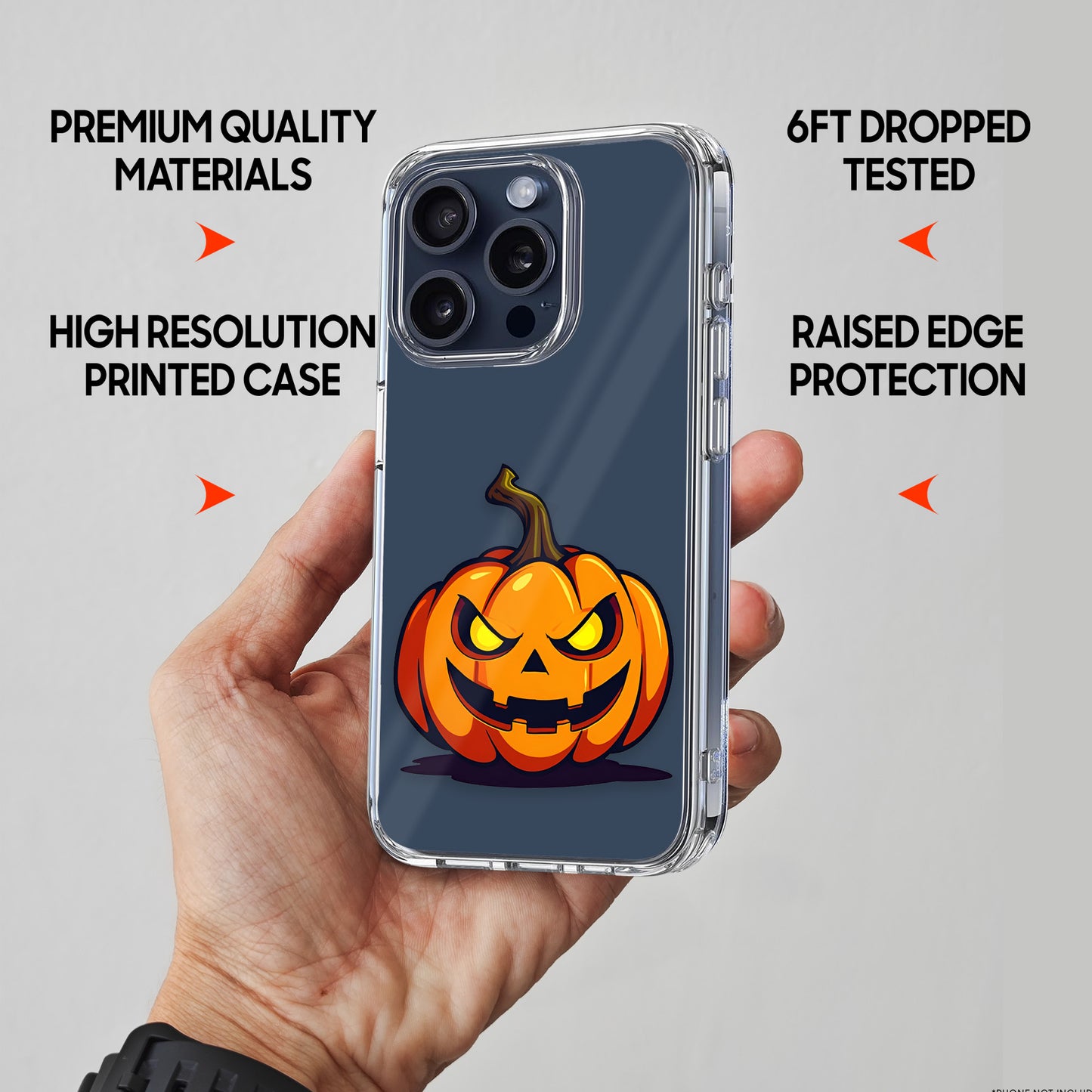 Jack O Lantern TPU Clear Case for iPhone & Samsung Phones