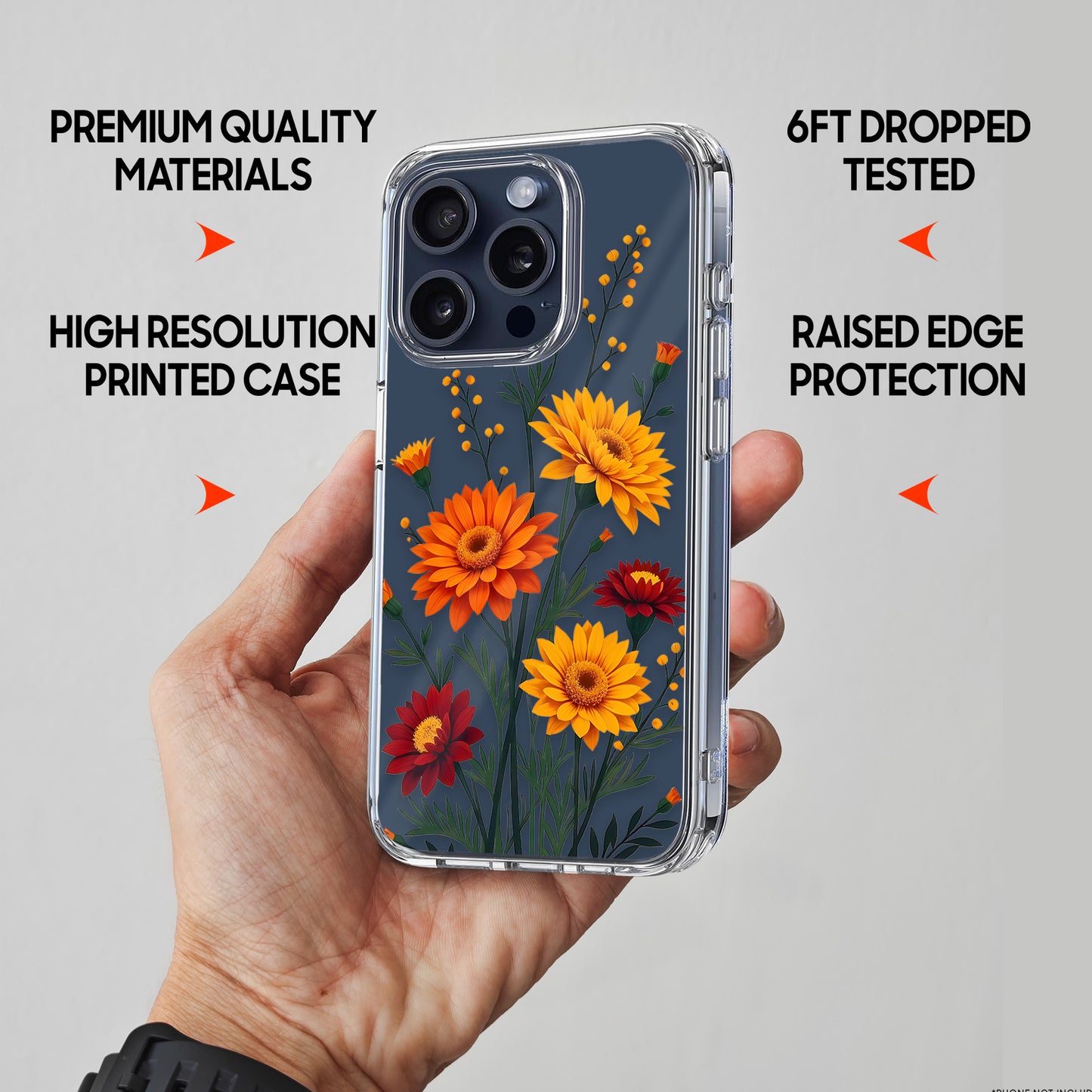 Chrysanthemums TPU Clear Case for iPhone & Samsung Phones