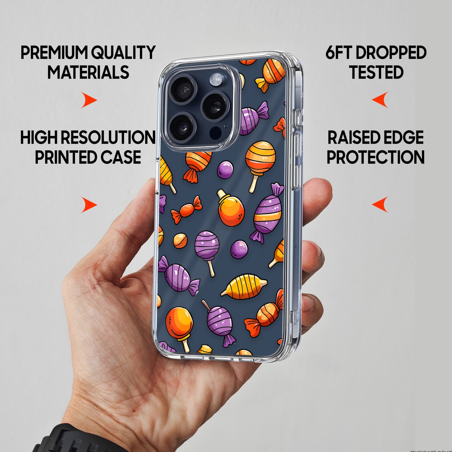 Trick or Treat Candies TPU Clear Phone Case for iPhone & Samsung Phones