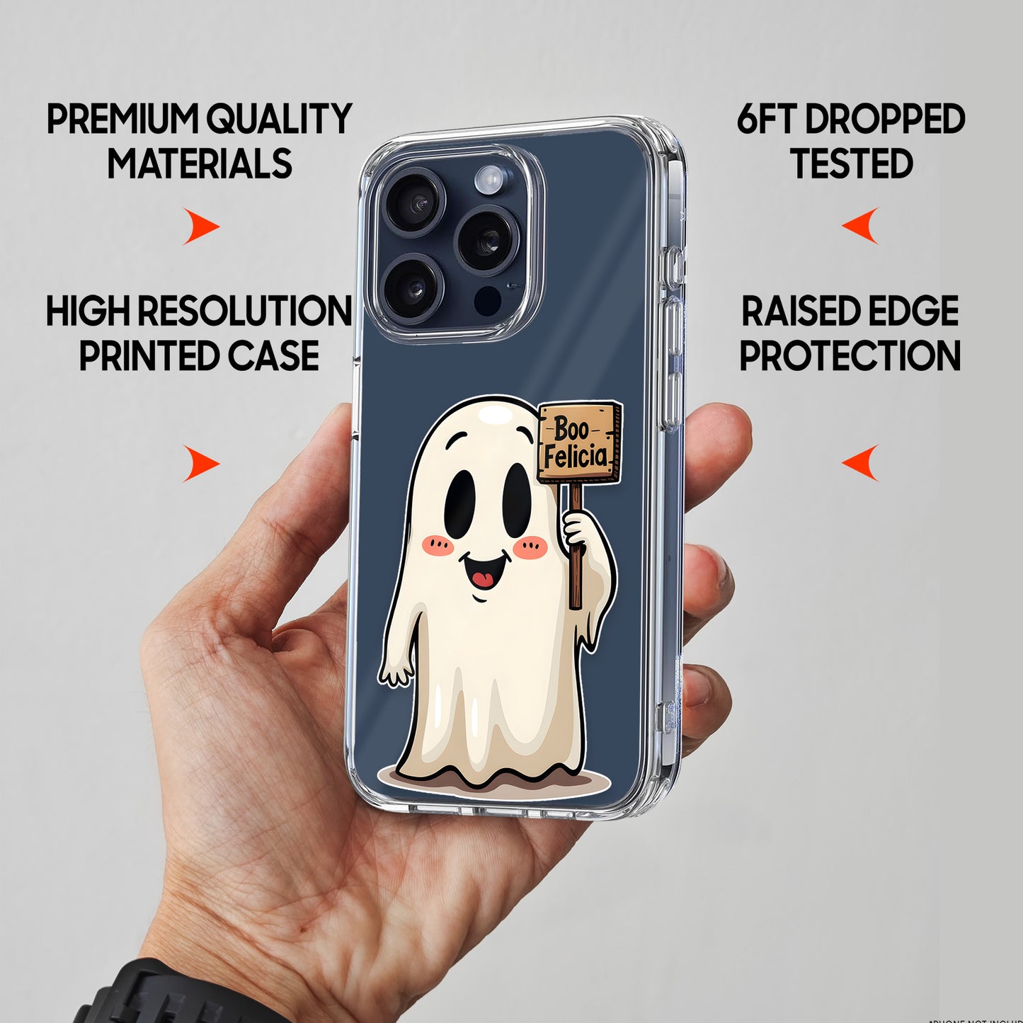 Boo Felicia TPU Clear Case for iPhone & Samsung Phones