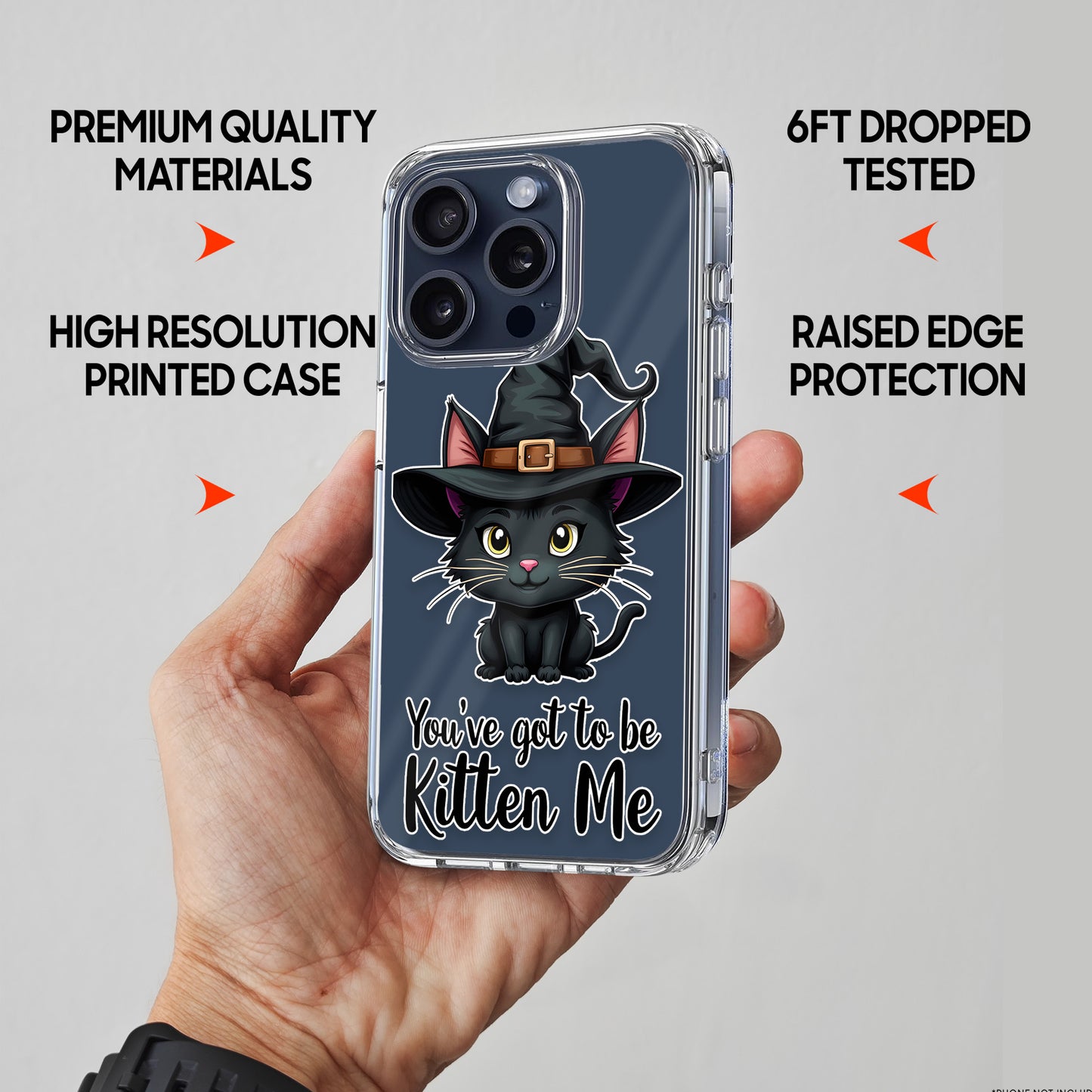 Witch Cute Cat TPU Clear Case for iPhone & Samsung Phones