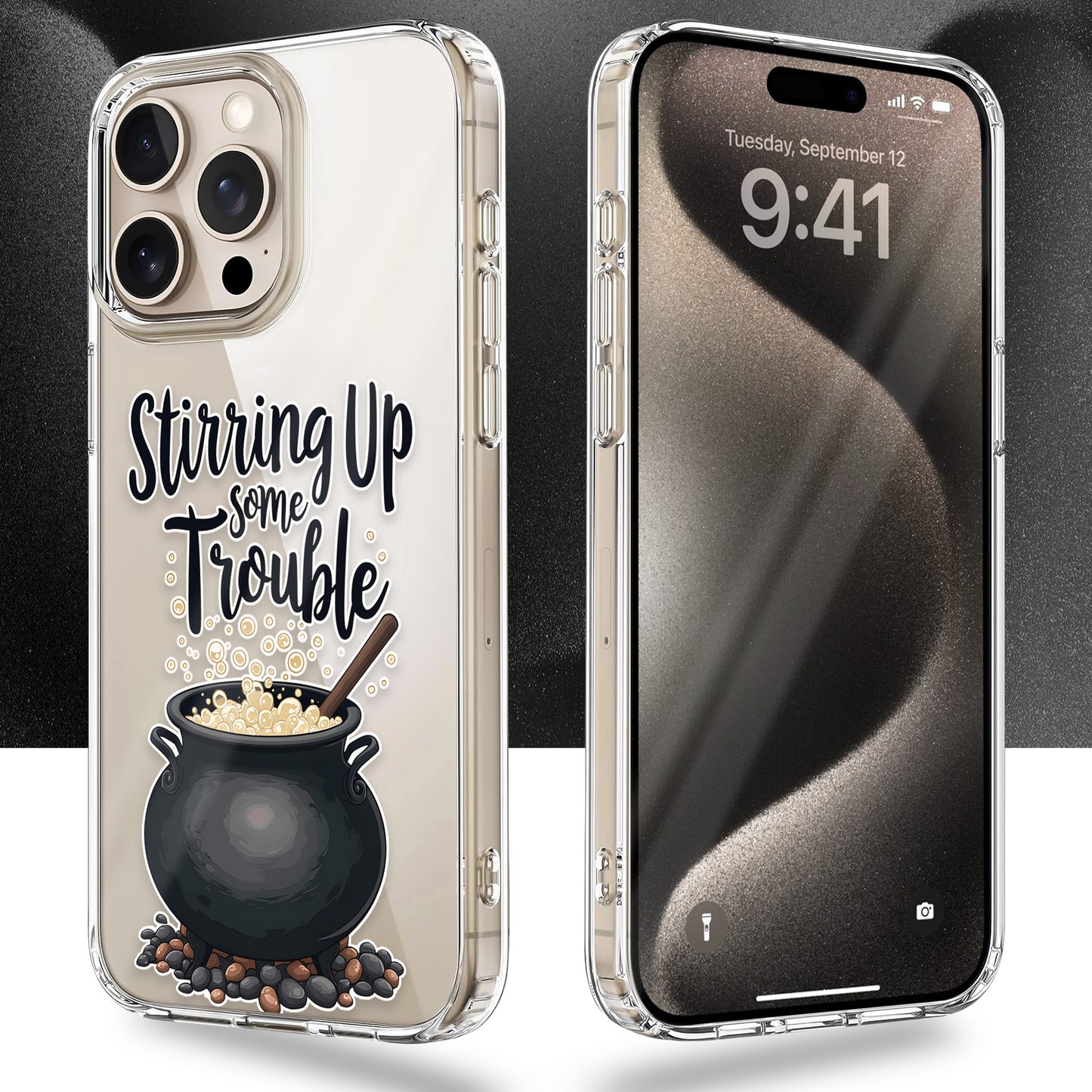 Stirring Up Some Trouble TPU Clear Case for iPhone & Samsung Phones