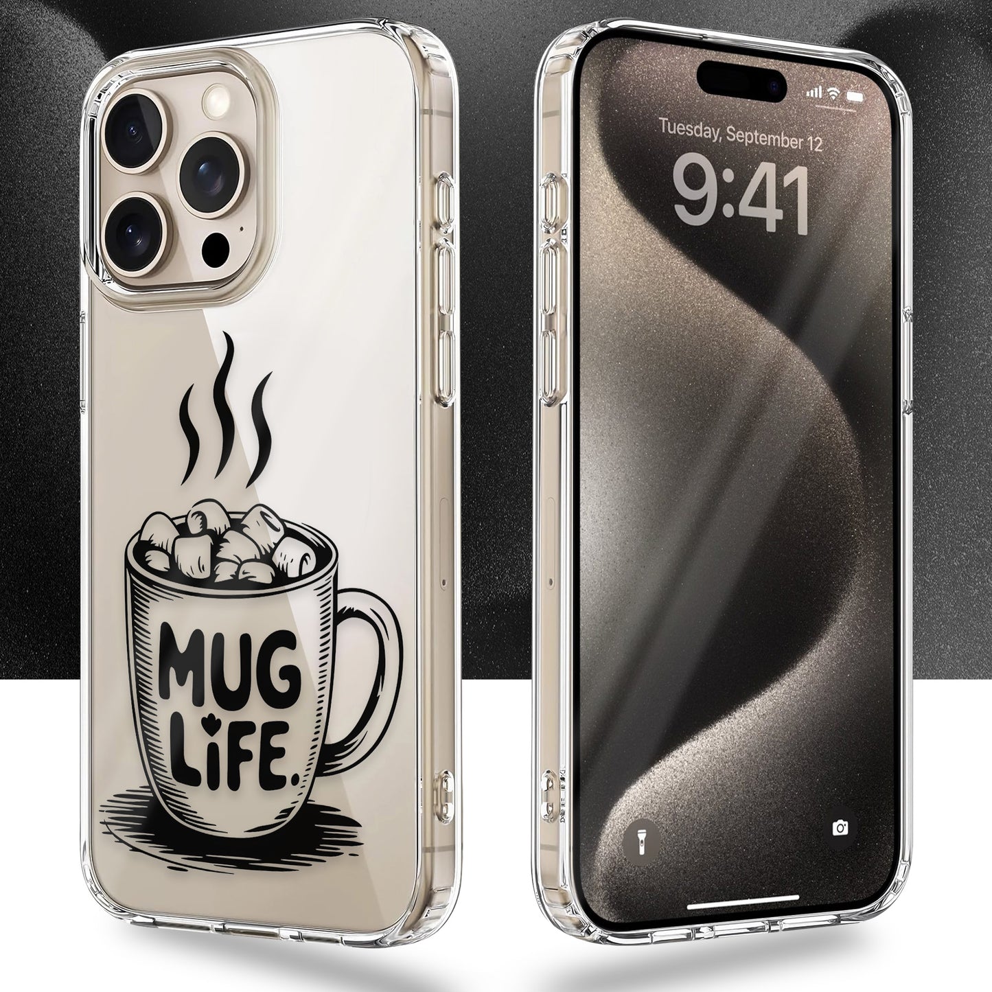 Mug Life TPU Clear Case for iPhone & Samsung Phones