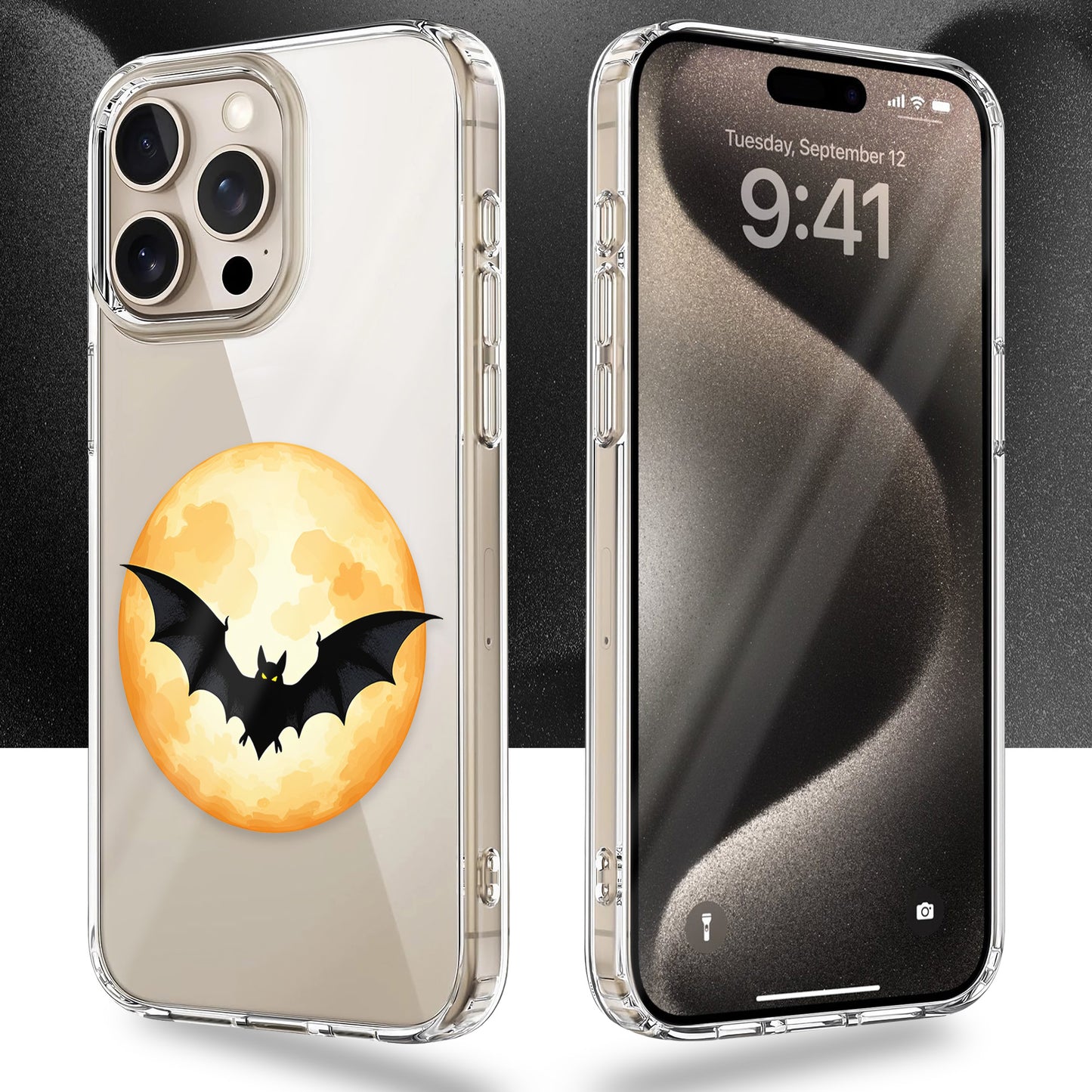 Glowing Full Moon TPU Clear Case for iPhone & Samsung Phones