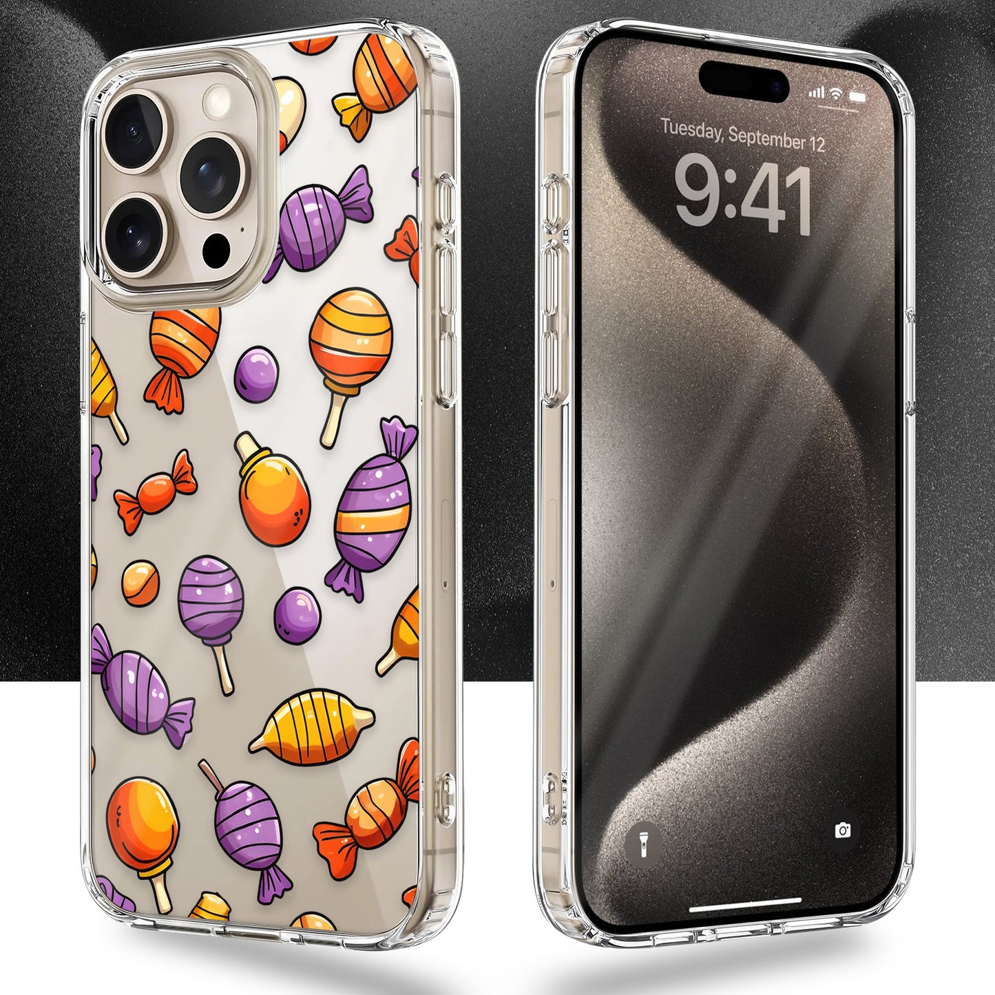 Trick or Treat Candies TPU Clear Phone Case for iPhone & Samsung Phones