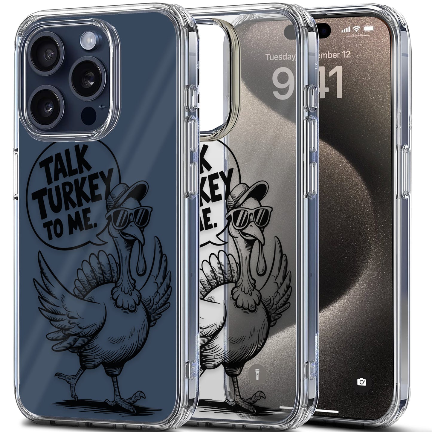 Talk Turkey To Me TPU Clear Case for iPhone & Samsung Phones