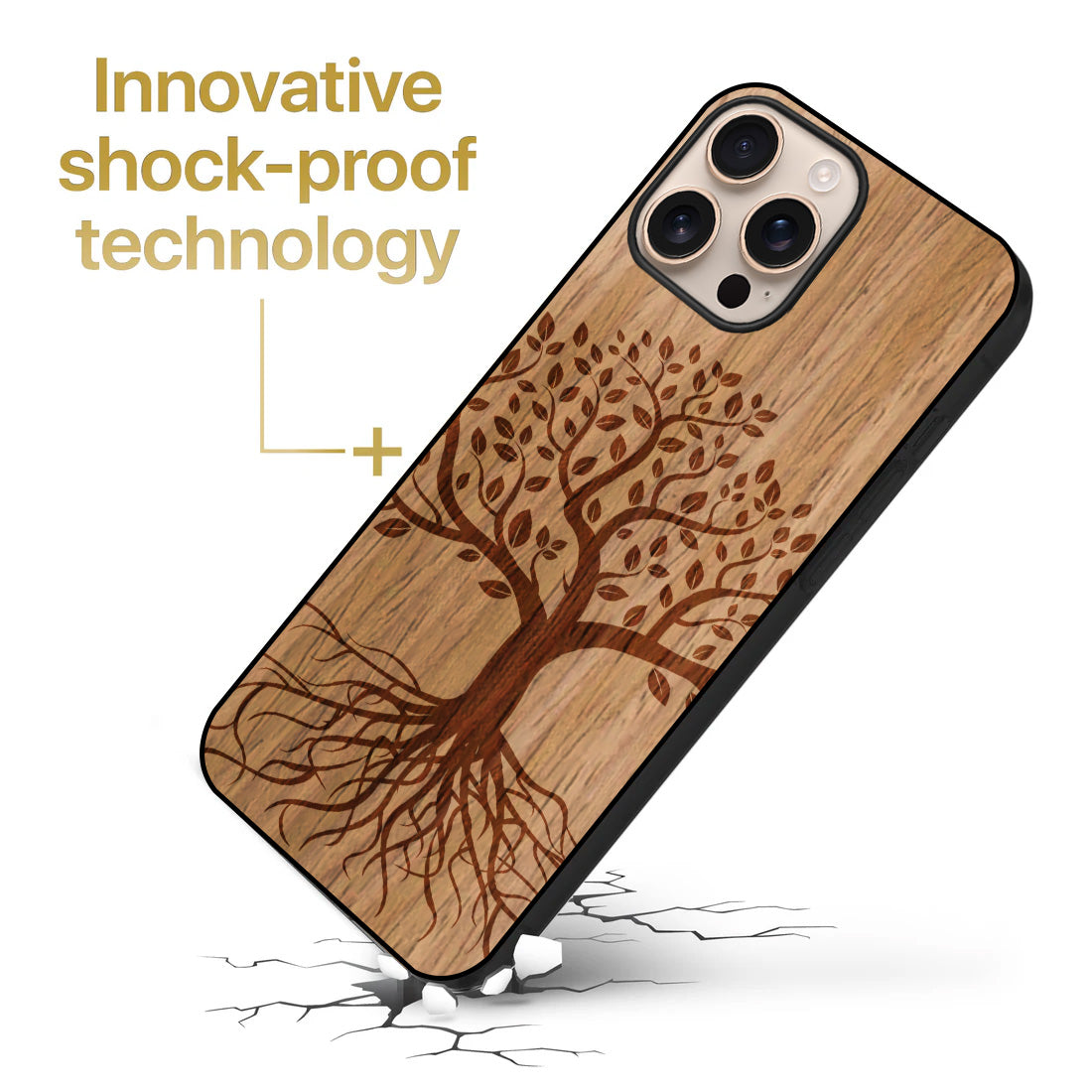 Tree Wooden Laser Engraved Phone Case