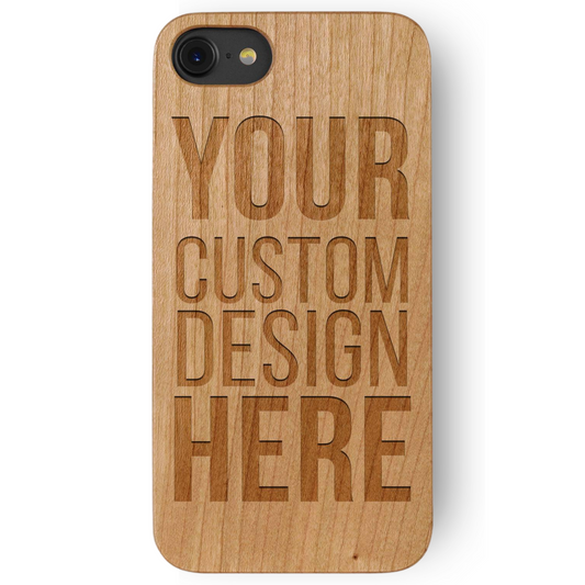 Wooden Cell Phone Case Cover, Laser Engraved case for iPhone & Samsung phone Custom Design Case Design