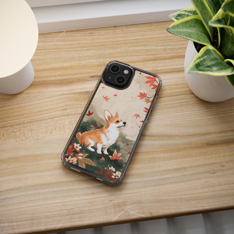 TPU Case Clear case with Cute Corgi Design for iPhone & Samsung Phones