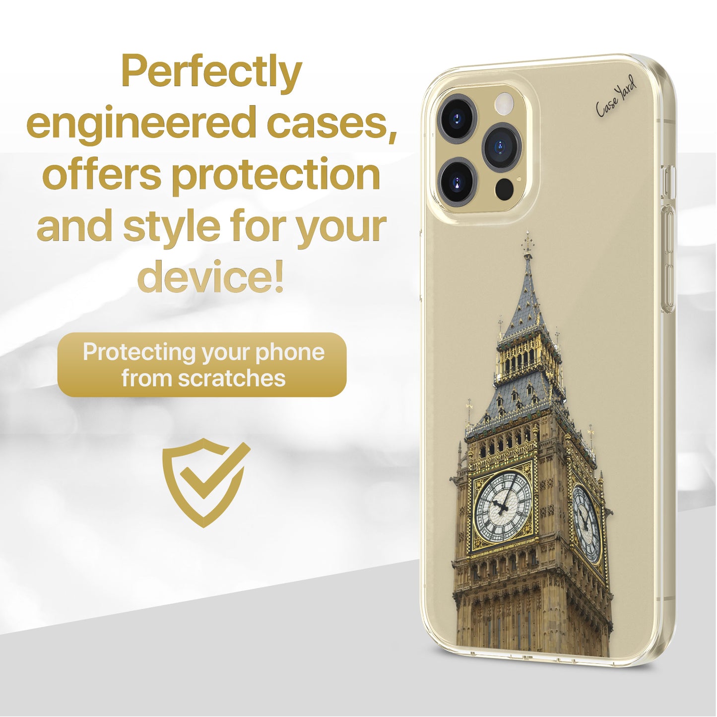 TPU Case Clear case with (London Big Ben) Design for iPhone & Samsung Phones