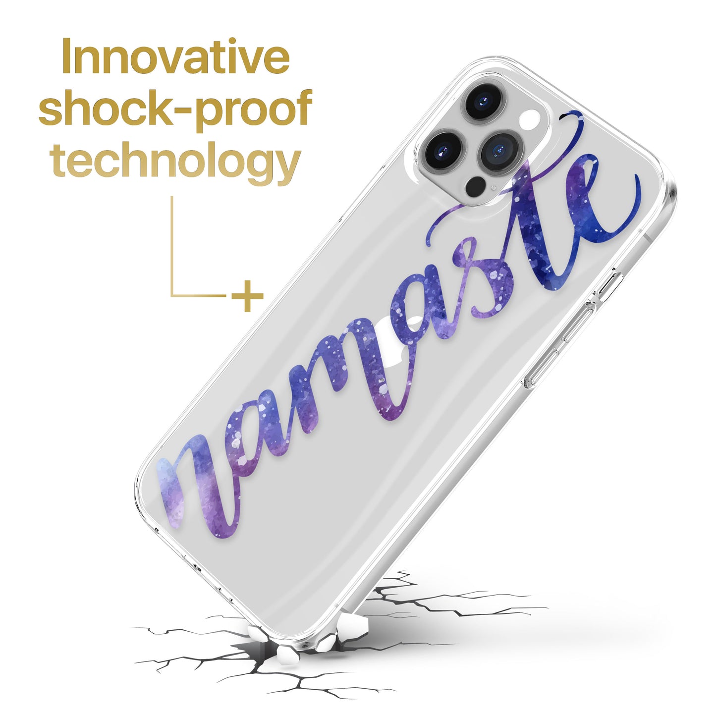 TPU Clear case with (Namaste) Design for iPhone & Samsung Phones