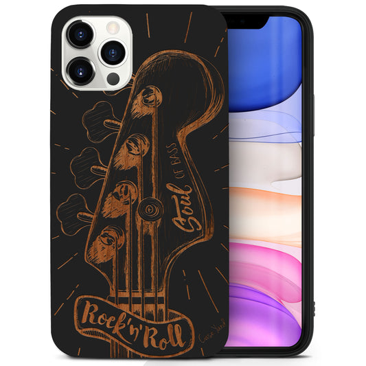 Wooden Cell Phone Case Cover, Laser Engraved case for iPhone & Samsung phone Guitar Hero Design